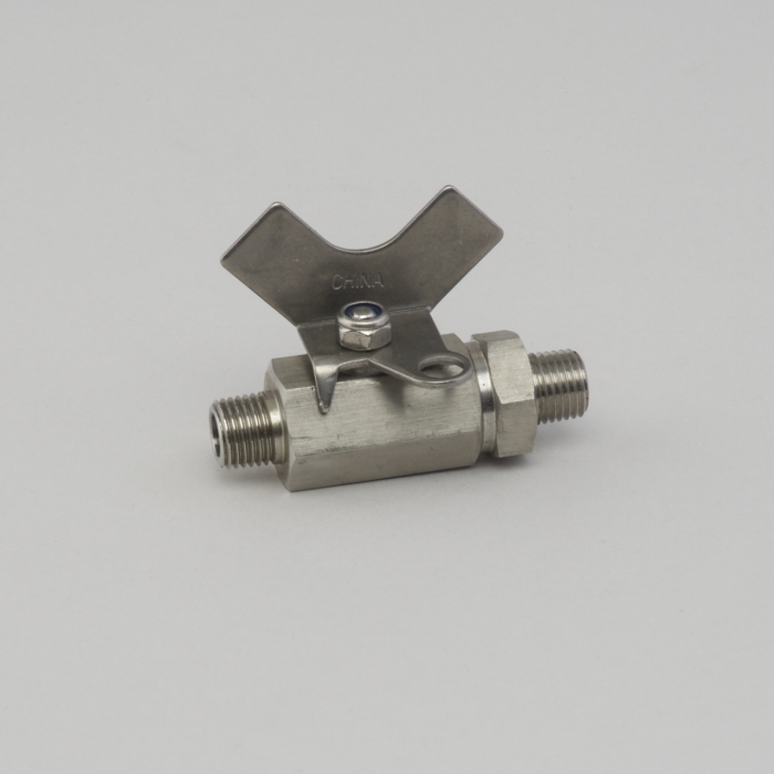 ACCESSORY, LOW PROFILE BALL VALVE, 1/4 MNPT X 1/4 MNPT, 316SS