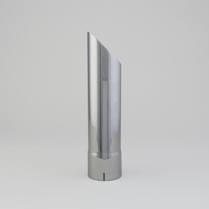 STACK PIPE, 45 DEGREE 4 IN (102 MM) ID X 18 IN (457 MM) CHROME
